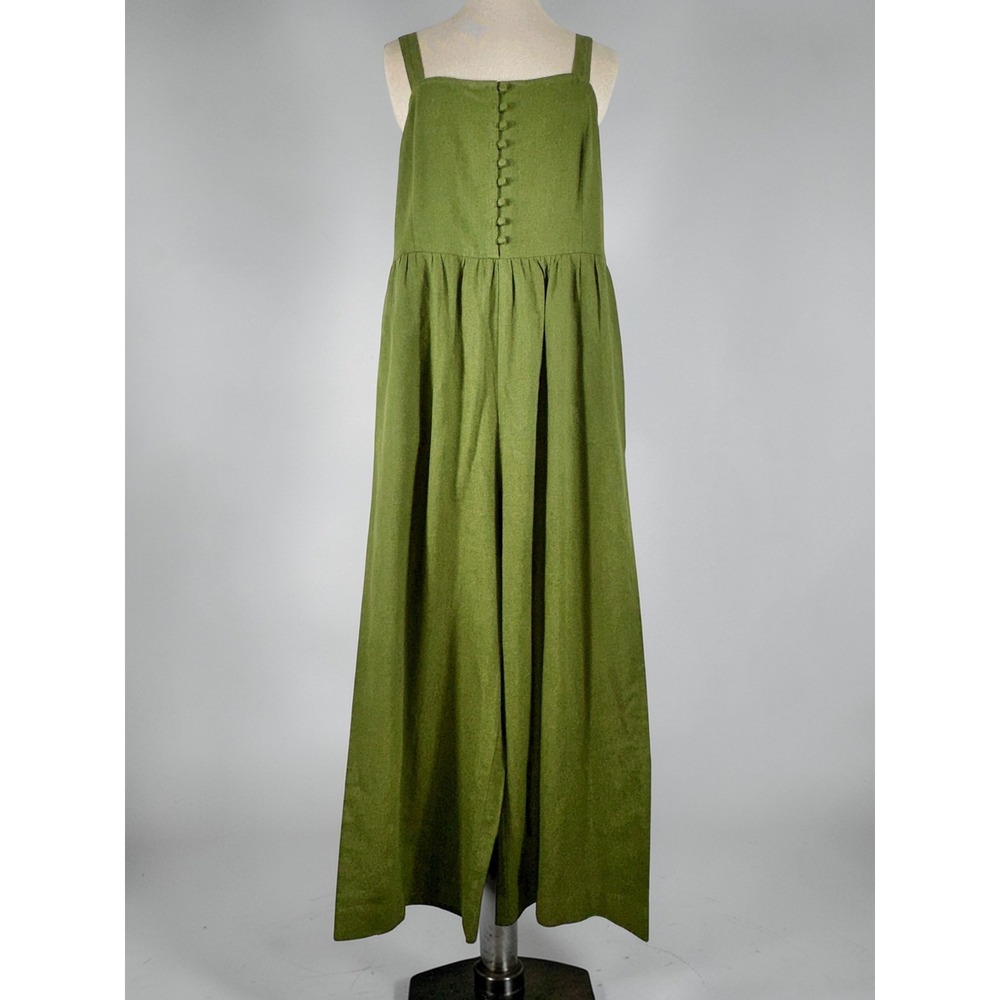 Madewell Wide Leg‎ Jumpsuit Women Size 4 Green Excellent Cottagecore Boho